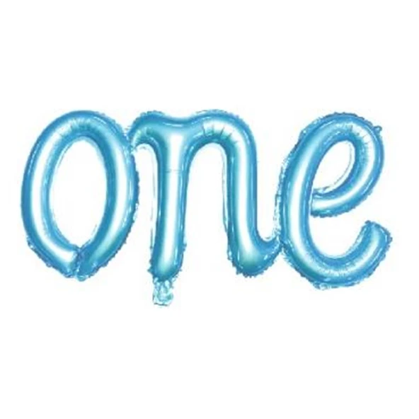 "ONE" 107x50cm Folyo Balon  - Mavi ürün görseli 1