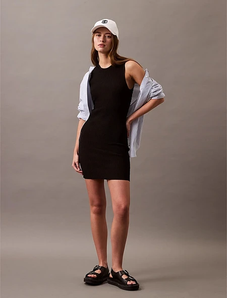 Calvin Klein SCULPT MINI DRESS Kadın  Elbise LV047B319G-UB1 ürün görseli 1