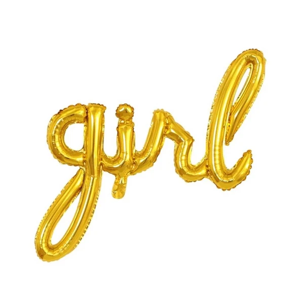 "Girl" 55,4x88,5cm Folya Balon  - Altın ürün görseli 1