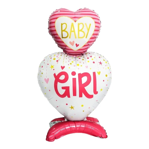 Ayaklı Baby Girl Pembe Folyo Balon 5827 ürün görseli 1