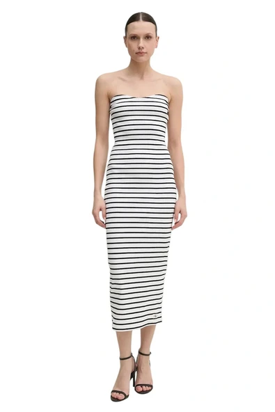 Calvin Klein WOVEN LABEL RIB SLEEVELESS DRESS Kadın  Elbise J20J225263-0K4 ürün görseli 1