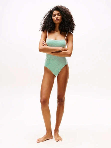 Tommy Hilfiger STRAIGHT ONE PIECE Kadın  Mayo UW0UW058550LF ürün görseli 1