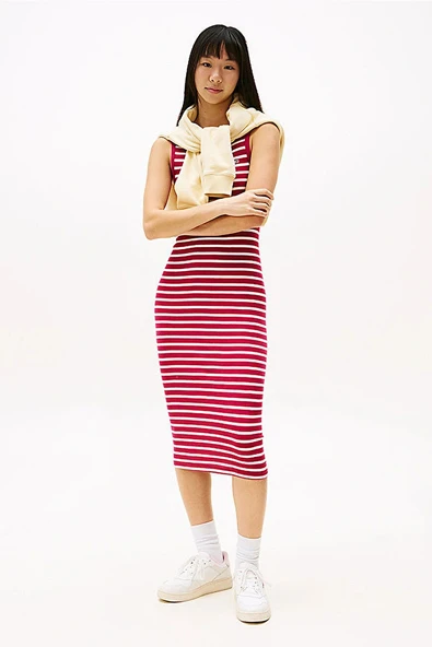 Tommy Hilfiger TJW BUTTON TANK DRESS Kadın  Elbise DW0DW19477XIP ürün görseli 1