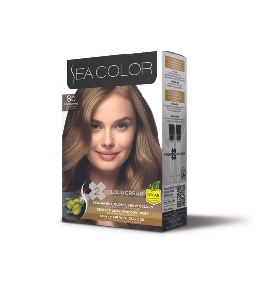 Sea Color Set Saç Boyası 8.0 Açık Kumral ürün görseli 1
