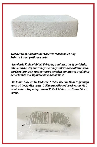 1 Kg. Nem Alıcı Yedek Tablet Kırmızı Meyva ürün görseli 1