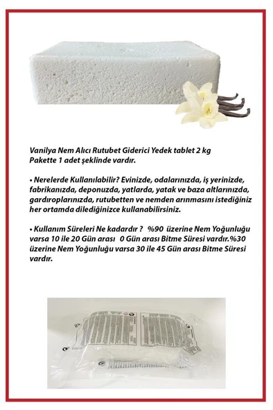 2 Kg. Dikdörtgen Vanilya Tablet ürün görseli 1