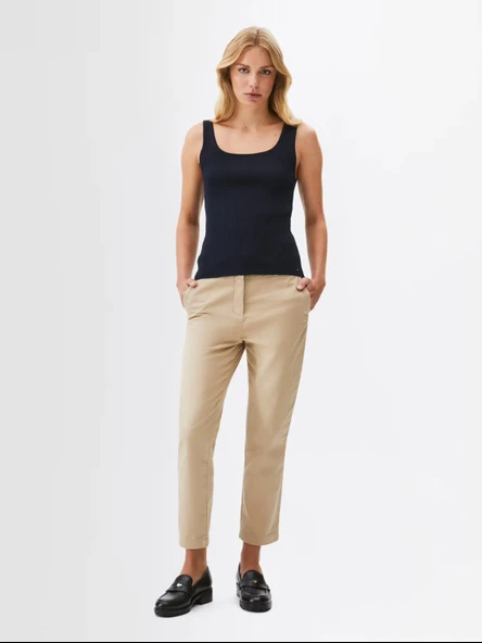 Tommy Hilfiger CO STRETCH GMD SLIM CHINO Kadın  Pantolon WW0WW45920AEG ürün görseli 1