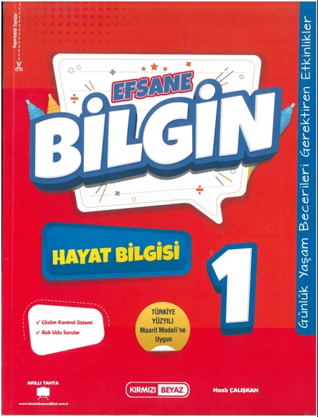 Kırmızı Beyaz Efsane Bilgin 1.Sınıf Hayat Bilgisi Yeni ürün görseli 1