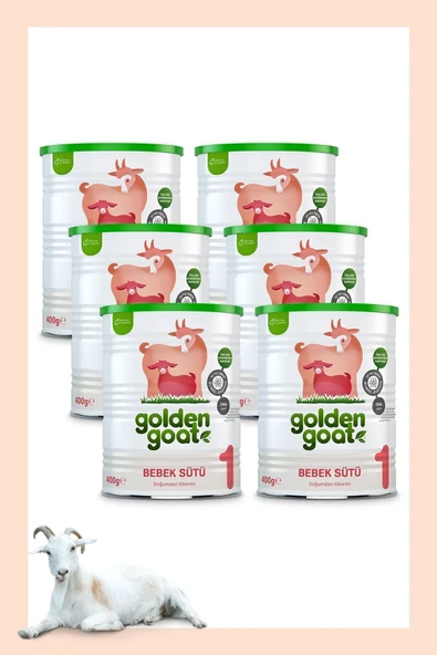 Golden Goat Keçi Bebek Sütü 1 Numara 400 Gr 6'lı Paket ürün görseli 1