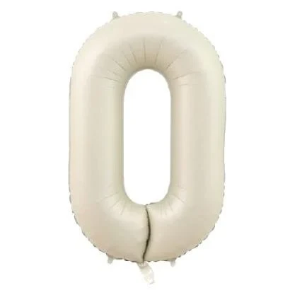 34" Folyo Rakam 76cm "0" Krem / Cream ürün görseli 1