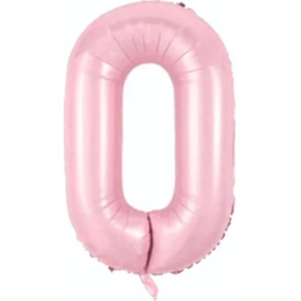 34" Folyo Rakam 76cm "0" Pembe / Pink ürün görseli 1