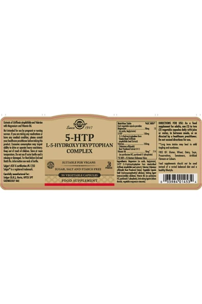 Solgar 5-htp 30 Bitkisel Kapsül - Resim 2