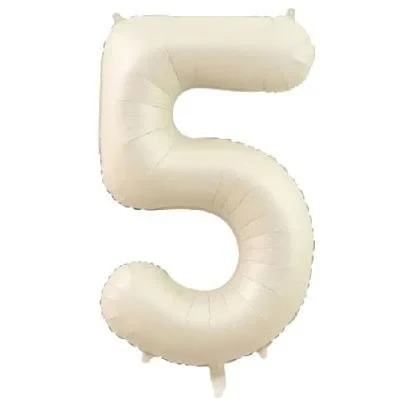 34" Folyo Rakam 76cm "5" Krem / Cream ürün görseli 1
