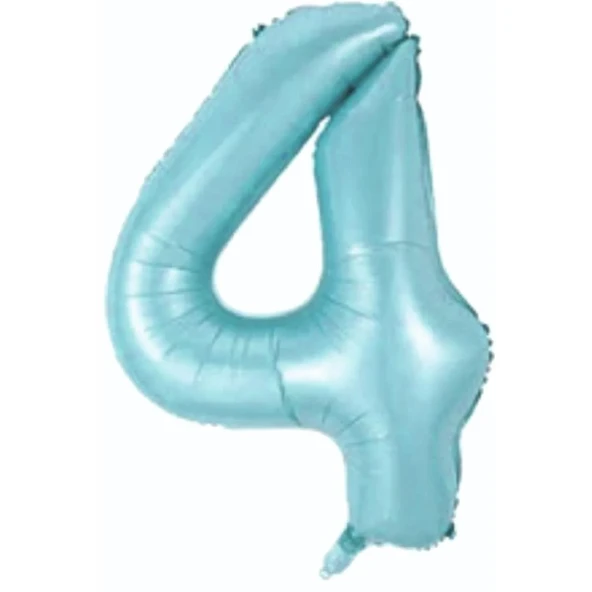 34" Folyo Rakam 76cm "4" Mavi / Blue ürün görseli 1