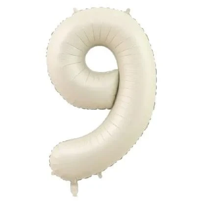 34" Folyo Rakam 76cm "9" Krem / Cream ürün görseli 1