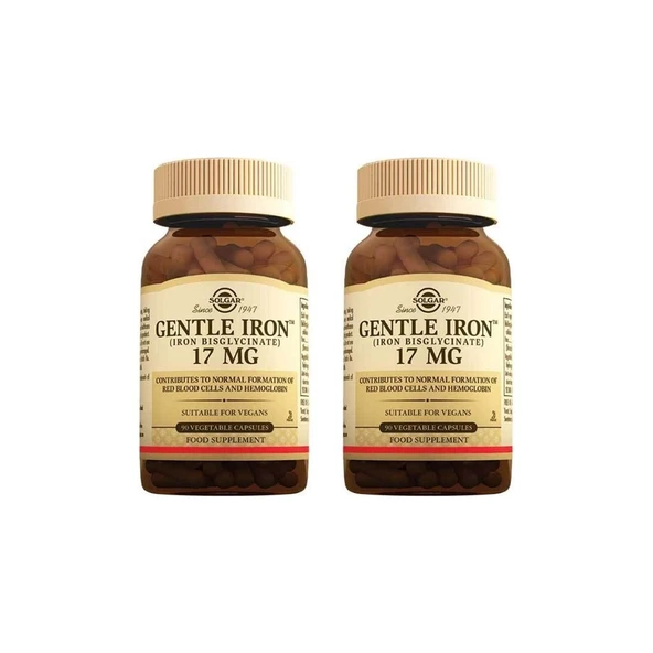 Solgar Gentle Iron 17 Mg 90 Kapsül 2 Adet ürün görseli 1