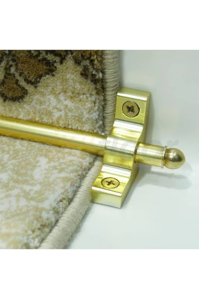 Çelik Halı Tutucu Merdiven Dip Çubuğu Sarı - Kalın / 110cm ürün görseli 1