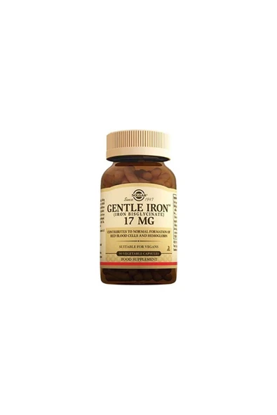 Solgar Gentle Iron 17 Mg 90 V-kapsül ürün görseli 1