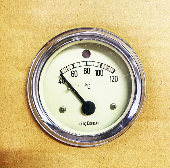 Ölçüsan Mekanik Hararet Isı Gösterge Saati 63mm 2 Metre Civalı İkazlı ürün görseli 1