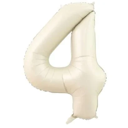 34" Folyo Rakam 76cm "4" Krem / Cream ürün görseli 1