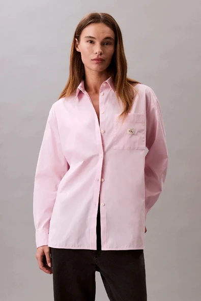 Calvin Klein POPLIN RELAXED SHIRT Kadın Pembe Gömlek LV047C143G-W0S ürün görseli 1