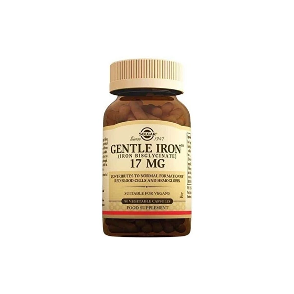 Solgar Gentle Iron 17 Mg 90 Kapsül ürün görseli 1