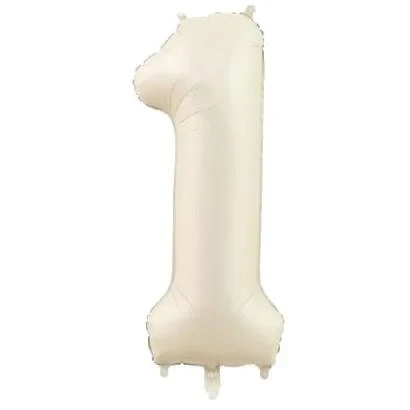 34" Folyo Rakam 76cm "1" Krem / Cream ürün görseli 1