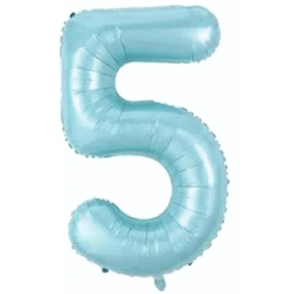 34" Folyo Rakam 76cm "5" Mavi / Blue ürün görseli 1
