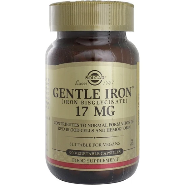 Solgar Gentle Iron 17 Mg 90 Kapsül ürün görseli 1