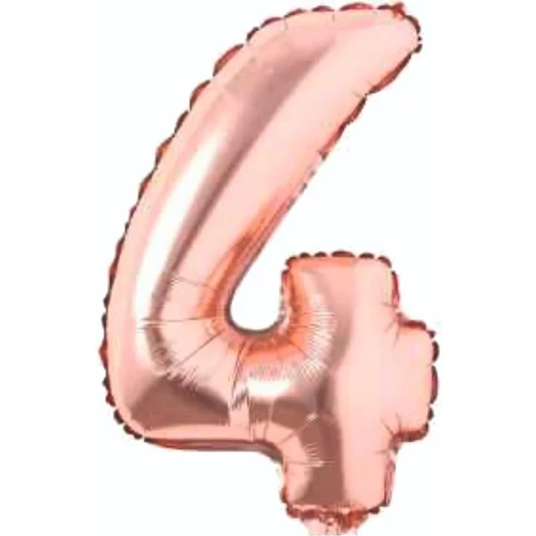 34" Folyo Rakam 76cm "4" Rose Gold ürün görseli 1
