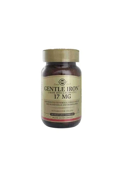 Solgar Gentle Iron 17 Mg 90 Kapsül ürün görseli 1