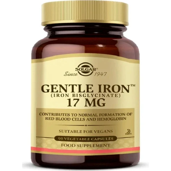Solgar Gentle Iron 17 Mg 90 Kapsül - Resim 2