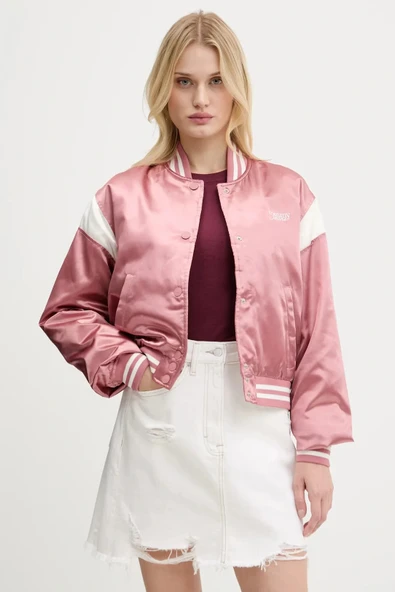 Tommy Hilfiger TJW SCRIPT VARSITY JACKET Kadın Pembe Ceket DW0DW20960TI0 ürün görseli 1