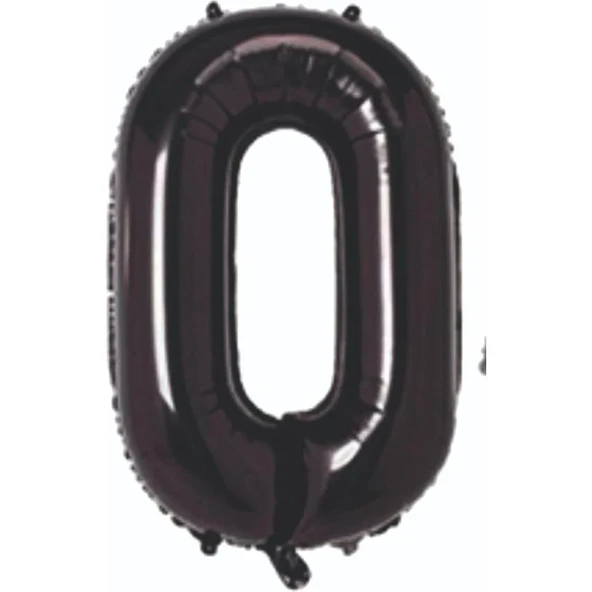 34" Folyo Rakam 76cm "0" Siyah / Black ürün görseli 1