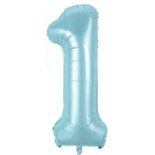 34" Folyo Rakam 76cm "1" Mavi / Blue ürün görseli 1