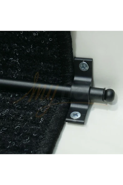 Çelik Halı Tutucu Merdiven Dip Çubuğu Siyah - İnce / 110cm ürün görseli 1