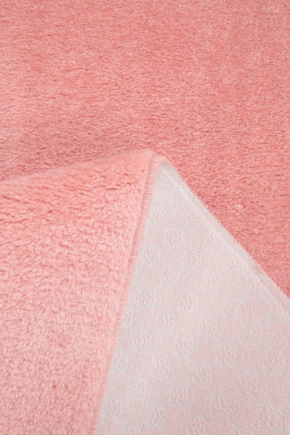 Myevilla Kaymaz Taban Peluş Post Pembe 75x100 - Resim 4