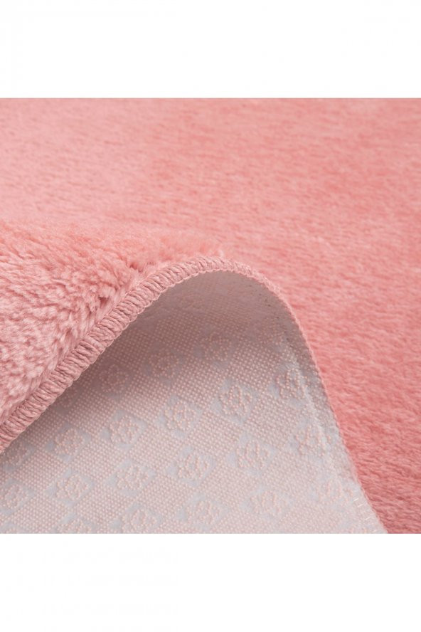 Myevilla Kaymaz Taban Peluş Post Pembe 75x100 - Resim 5