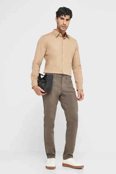 Calvin Klein Stretch 5Pkt Pant Erkek Kahverengi Pantolon LV040VM614-PDK ürün görseli 1