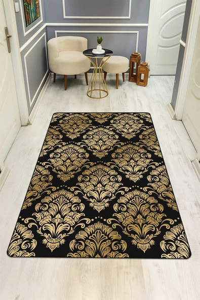 Modern Desenli Dijital Baskı Kaymaz Taban Halı H-0729 RENKLİ 120 X 180 ürün görseli 1