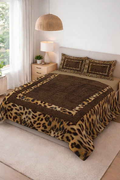 Parlak Kadife Kumaş Kapitoneli Çift Kişilik Yatak Örtüsü Seti (3 Parça) CKY0087 RENKLİ 240 X 260 ürün görseli 1