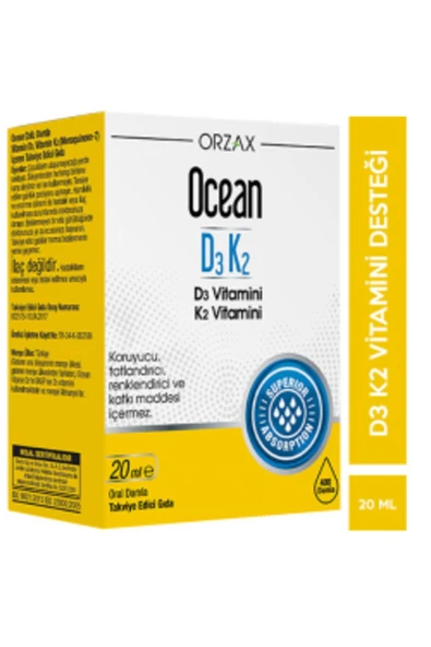 Ocean D3k2 Damla 20 ml D3 K2 Vitamini ürün görseli 1