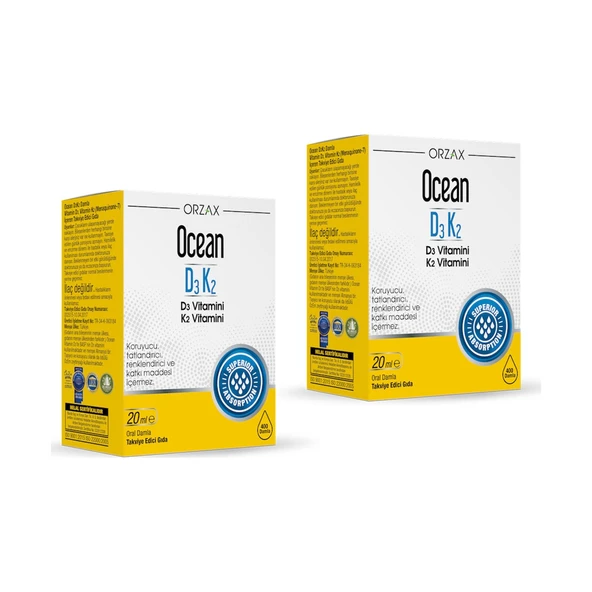 Ocean Vitamin D3 K2 20ML Damla x 2 Adet ürün görseli 1