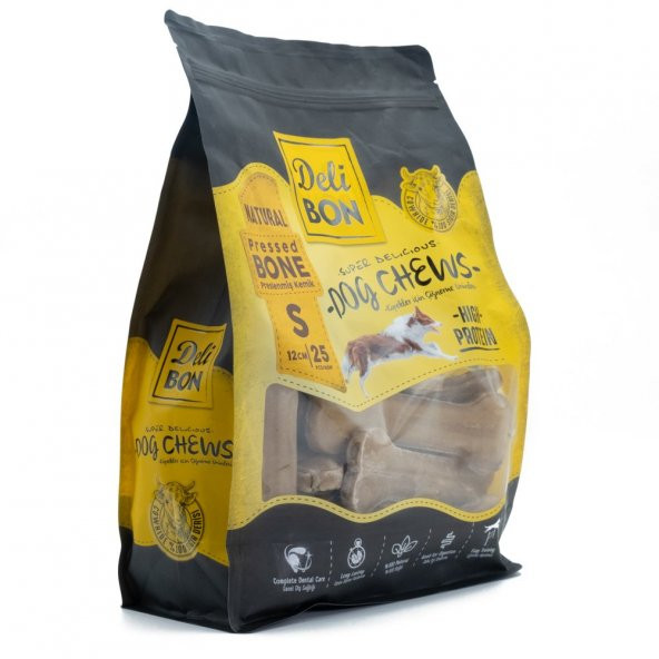 Delibon Pres Köpek Kemiği 12 Cm 25Li Naturel ürün görseli 1