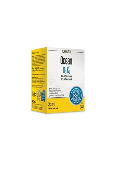 Ocean Kimyasal Katkı Maddesi İçermeyen D3 K2 Damla 20 ml ürün görseli 1
