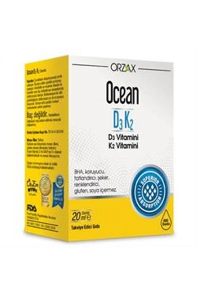 Ocean D3k2 Vitamin Damla 20ml ürün görseli 1
