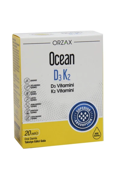 Ocean Vitamin D3 K2 Damla 20 ml ürün görseli 1