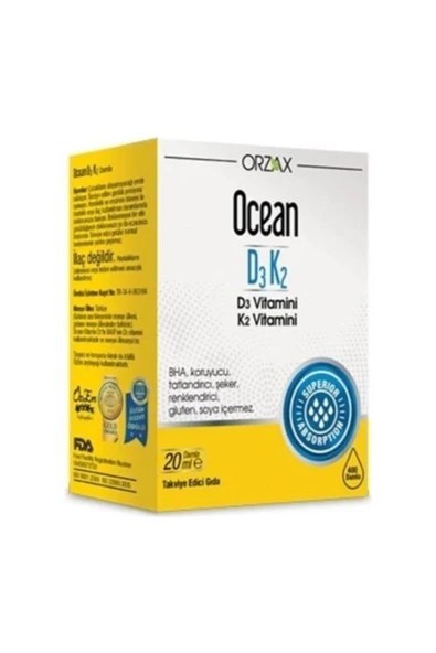 Ocean D3 K2 Vitamini 20 ml Damla ürün görseli 1