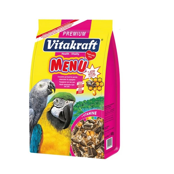 5 Adet Vitakraft 1000 Gram Papağan Premium Menu+Jodvital ürün görseli 1
