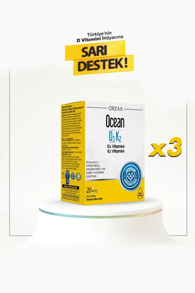 Ocean Vitamin D3 K2 3 Adet ürün görseli 1